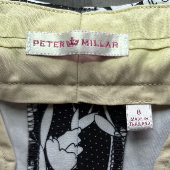 Peter Millar Woman’s Golf Shorts Black White Size 8 - Picture 9 of 11